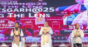 केन्द्रीय गृह अमित शाह ने रायपुर में Chhattisgarh @ 25: Shifting the Lens पुस्तक पर आयोजित राष्ट्रीय कॉन्क्लेव को संबोधित किया